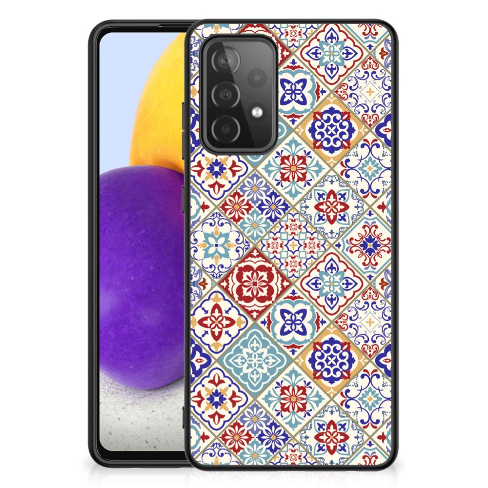 Samsung Galaxy A72 (5G/4G) Marmeren Print Telefoonhoesje Tiles Color