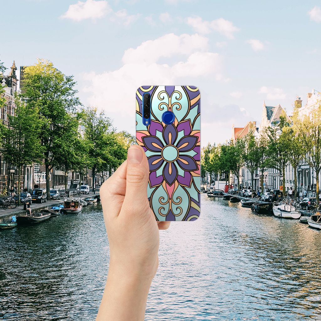 Honor 20 Lite TPU Case Purple Flower