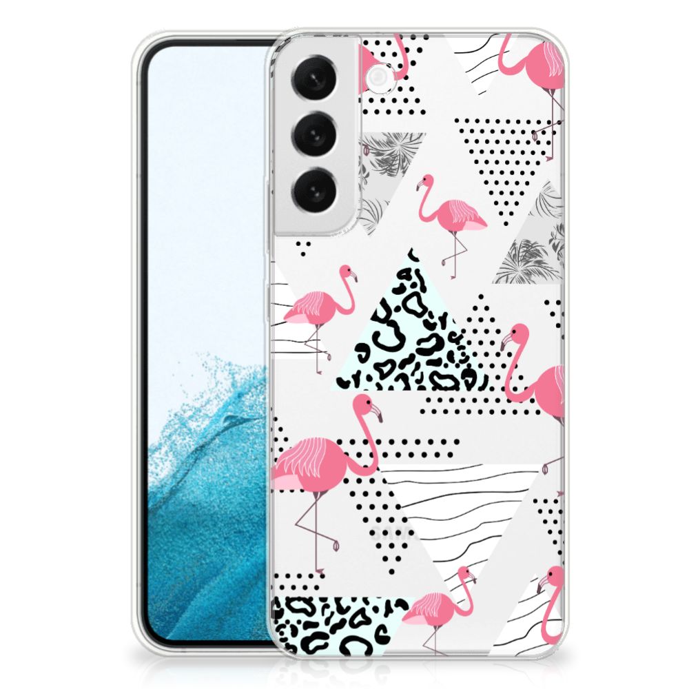 Samsung Galaxy S22 Plus TPU Hoesje Flamingo Triangle