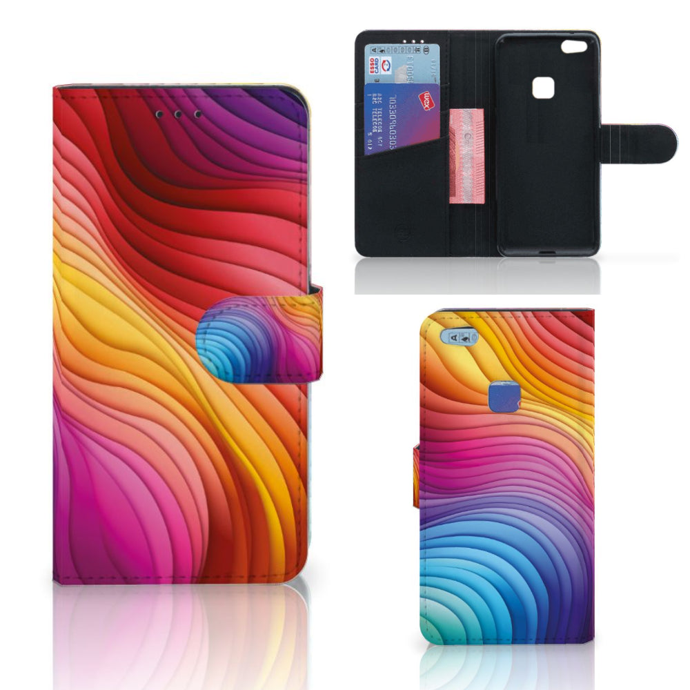 Book Case voor Huawei P10 Lite Regenboog