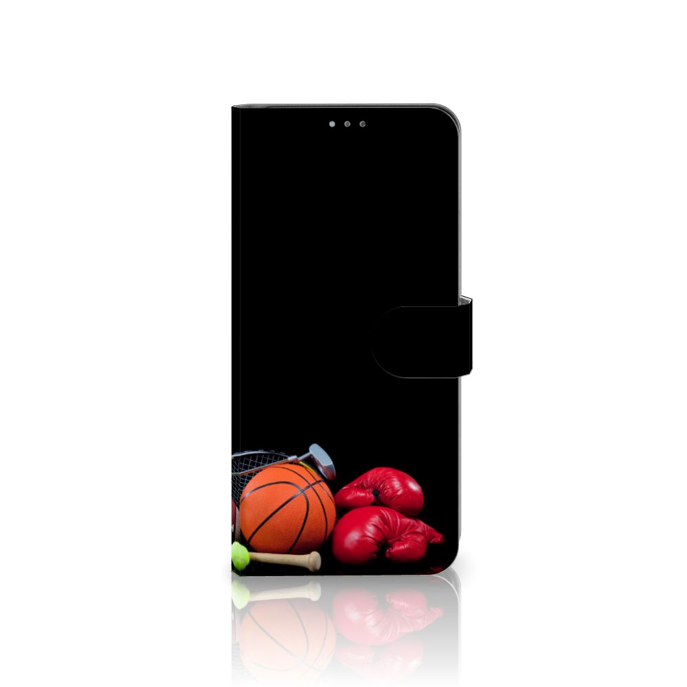 Nokia 2.4 Wallet Case met Pasjes Sports met afbeeldingen van basketbal en boksbanden.