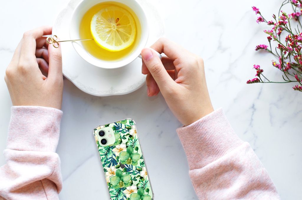 iPhone 12 Mini Case Orchidee Groen B2C Telecom