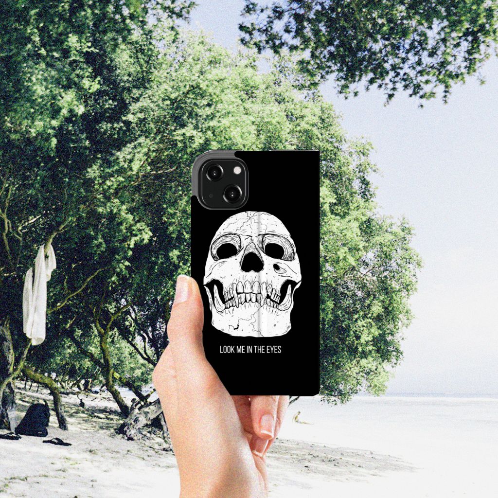 Mobiel BookCase iPhone 13 Skull Eyes