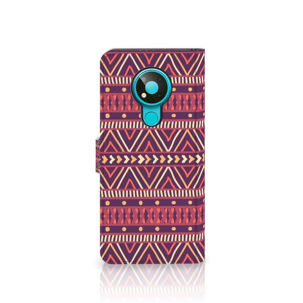 Nokia 3.4 Telefoon Hoesje Aztec Paars