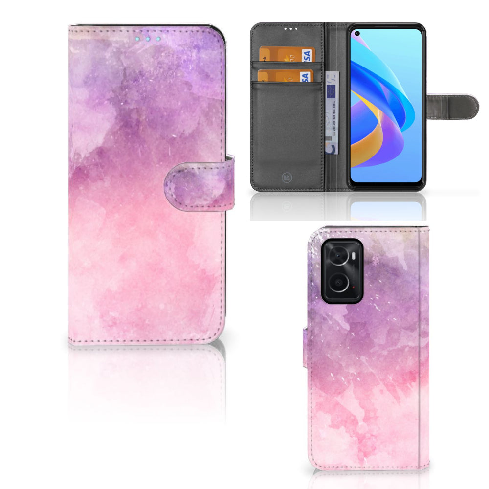 Hoesje OPPO A76 | A96 Pink Purple Paint