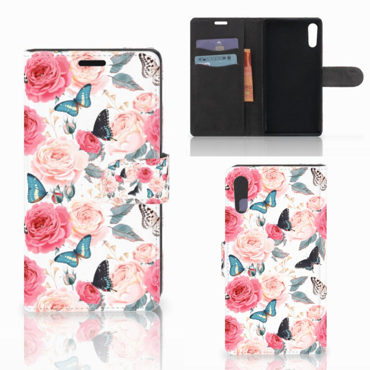 Sony Xperia XZ | Sony Xperia XZs Hoesje Butterfly Roses