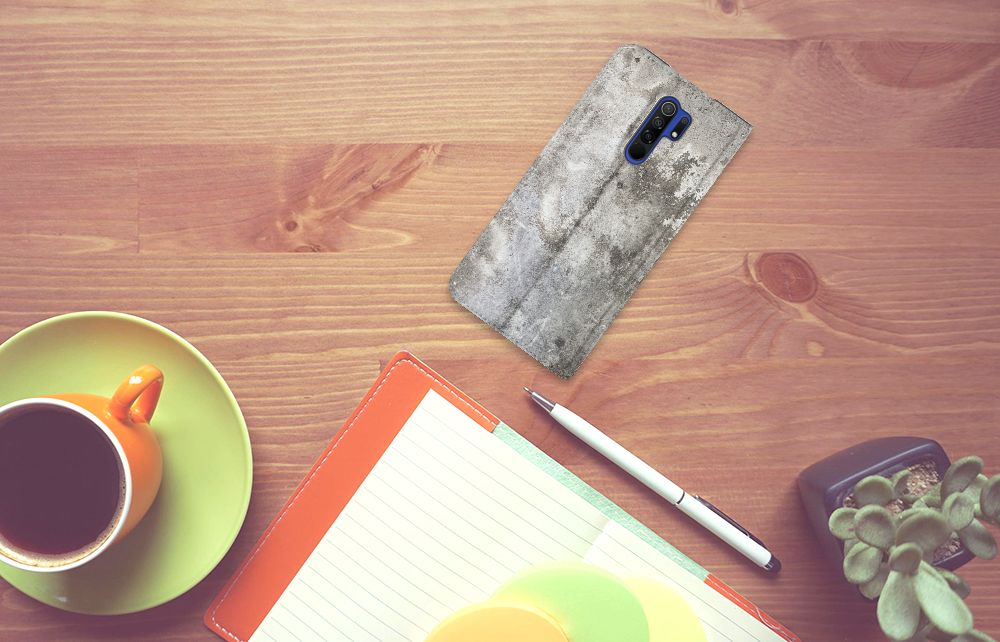 Xiaomi Redmi 9 Standcase Beton Print - B2C Telecom