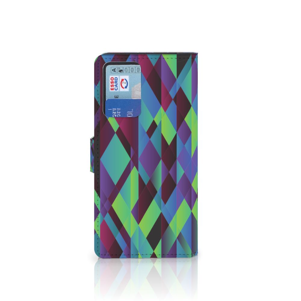 Xiaomi Redmi Note 10 Pro Book Case Abstract Green Blue