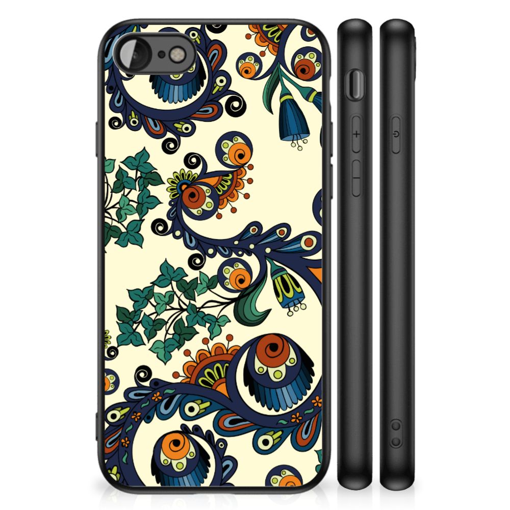 Back Cover iPhone SE 2022 | SE 2020 | 7/8 Barok Flower case with colorful baroque design and protective edges.