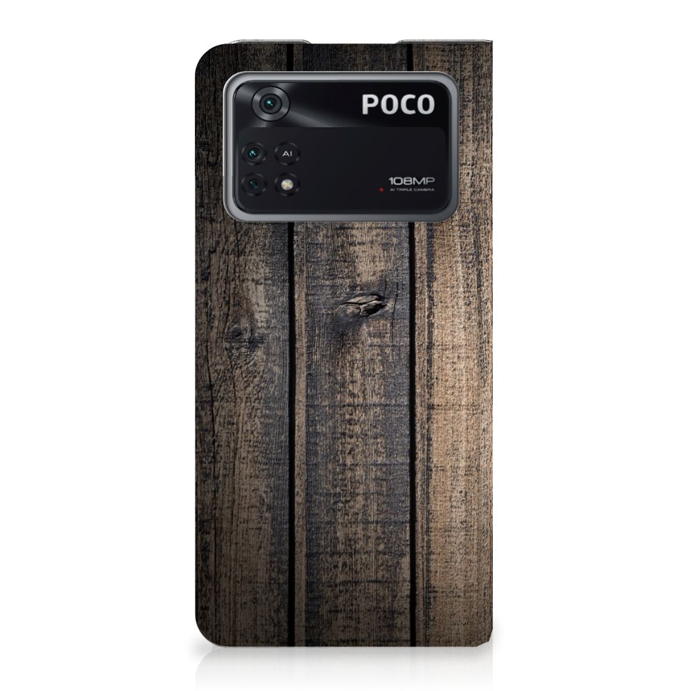 Poco X4 Pro 5G Book Wallet Case Steigerhout - B2C Telecom