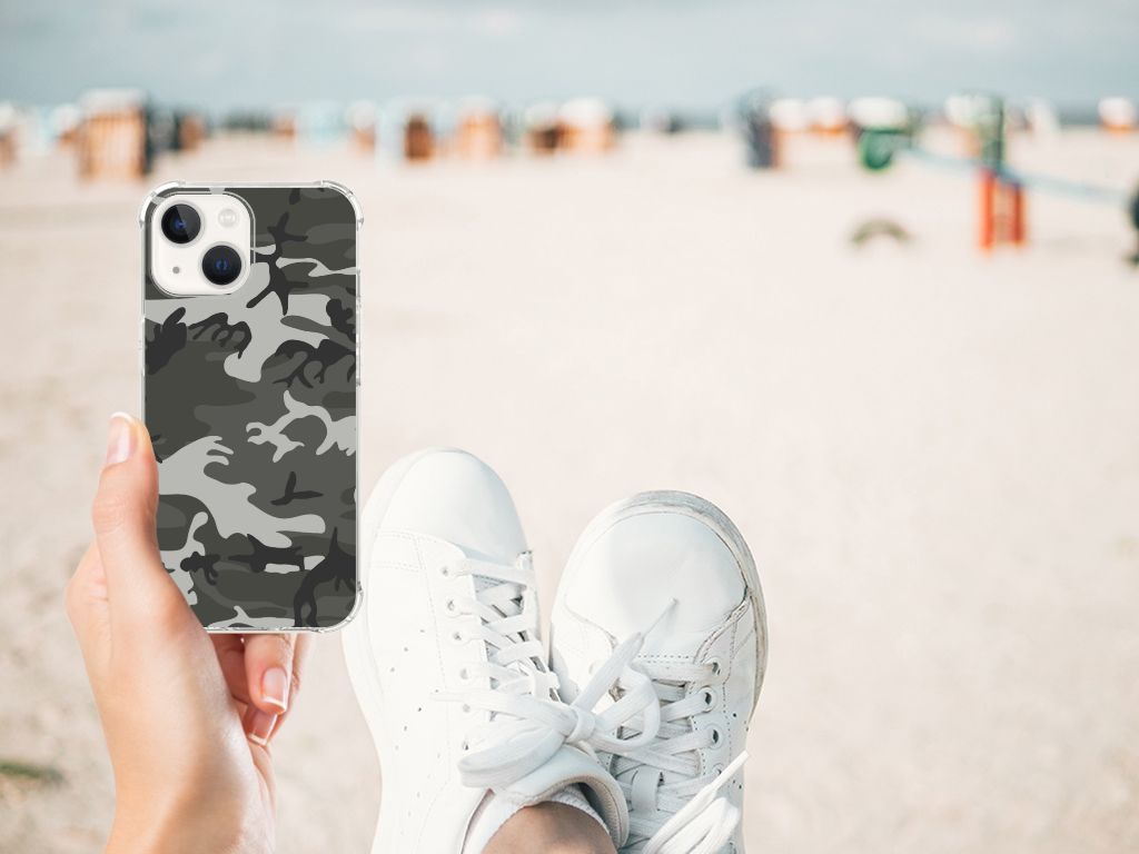 iPhone 13 Doorzichtige Silicone Hoesje Army Light B2C Telecom