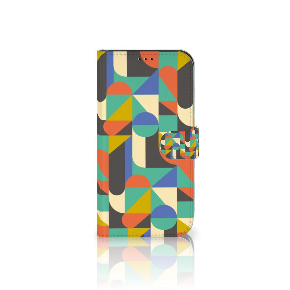iPhone 13 Pro Max Telefoon Hoesje Funky Retro met kleurrijk geometrisch patroon