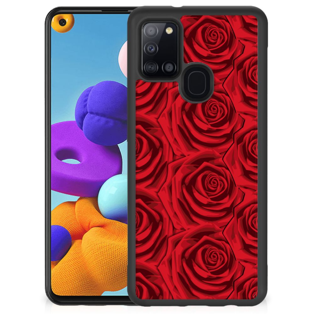 Samsung Galaxy A21s Skin Case Red Roses