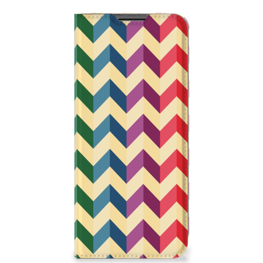 Nokia G50 Hoesje met Magneet Zigzag Multi Color