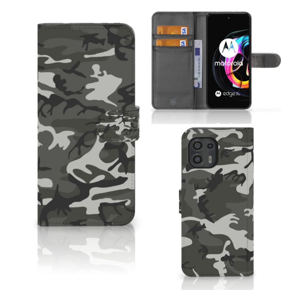 Motorola Edge 20 Lite Telefoon Hoesje Army Light
