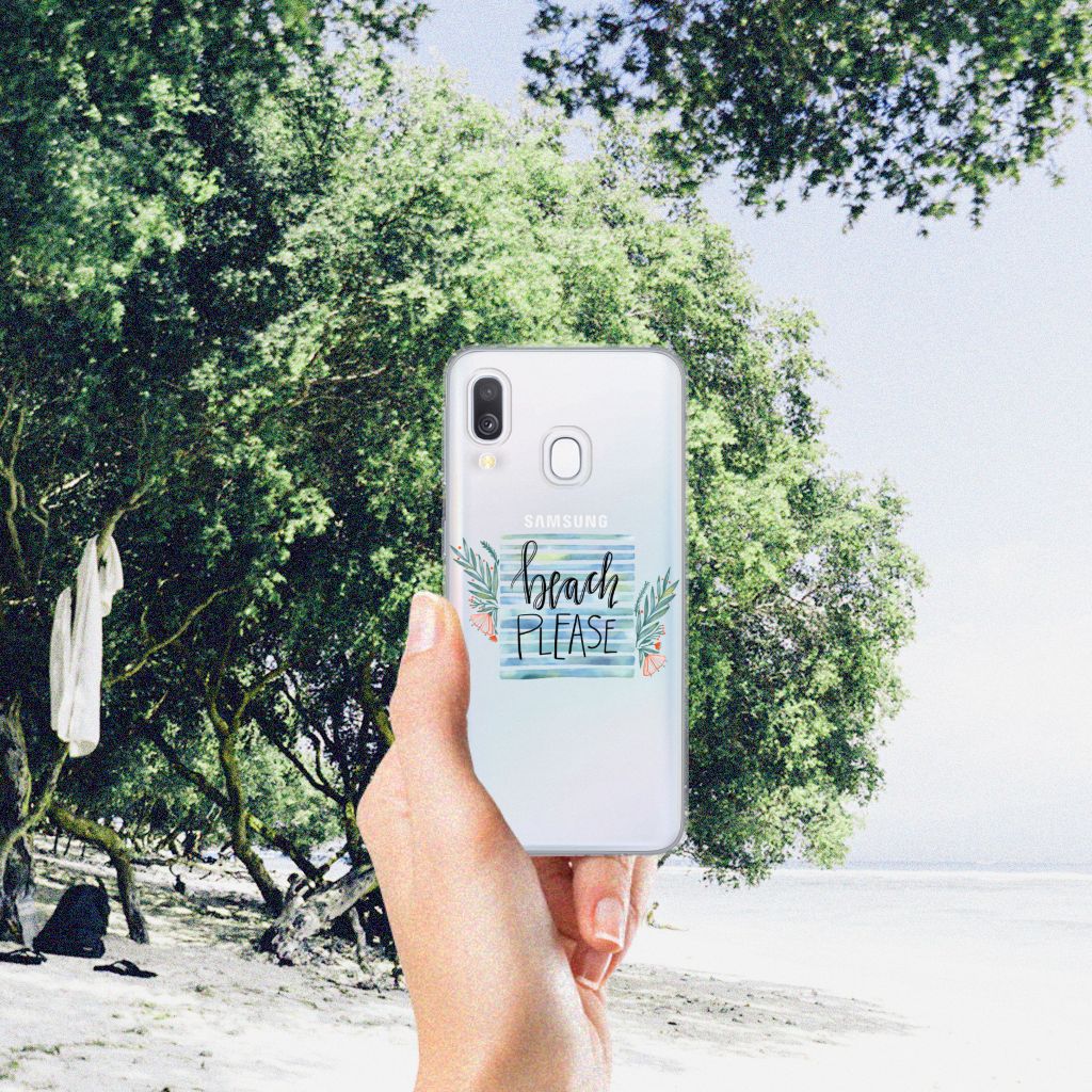 Samsung Galaxy A40 Telefoonhoesje met Naam Boho Beach