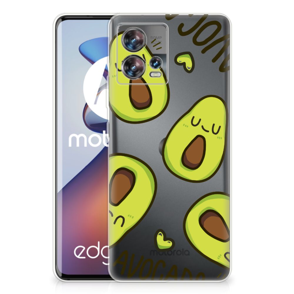Motorola Edge 30 Fusion Telefoonhoesje met Naam Avocado Singing B2C Telecom