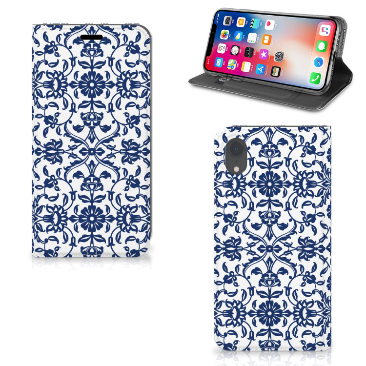 Apple iPhone Xr Smart Cover Flower Blue
