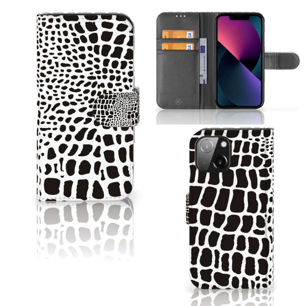 iPhone 13 Mini Telefoonhoesje met Pasjes Slangenprint