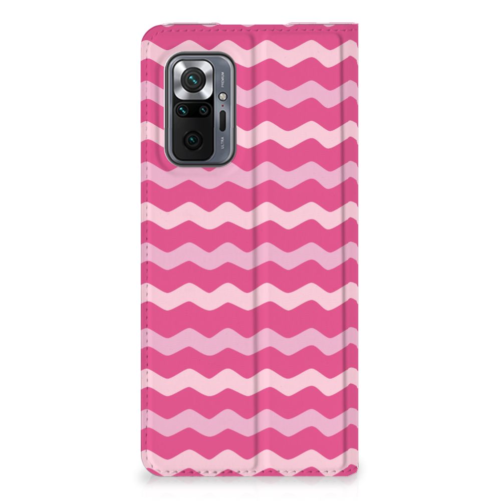 Xiaomi Redmi Note 10 Pro Hoesje met Magneet Waves Pink - B2C Telecom