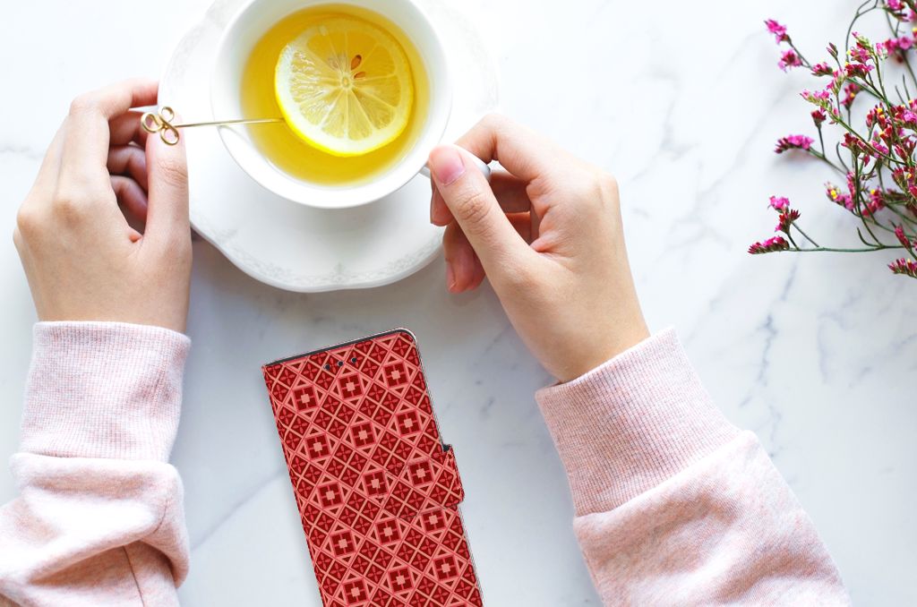 Huawei Ascend P8 Lite Telefoon Hoesje Batik Rood