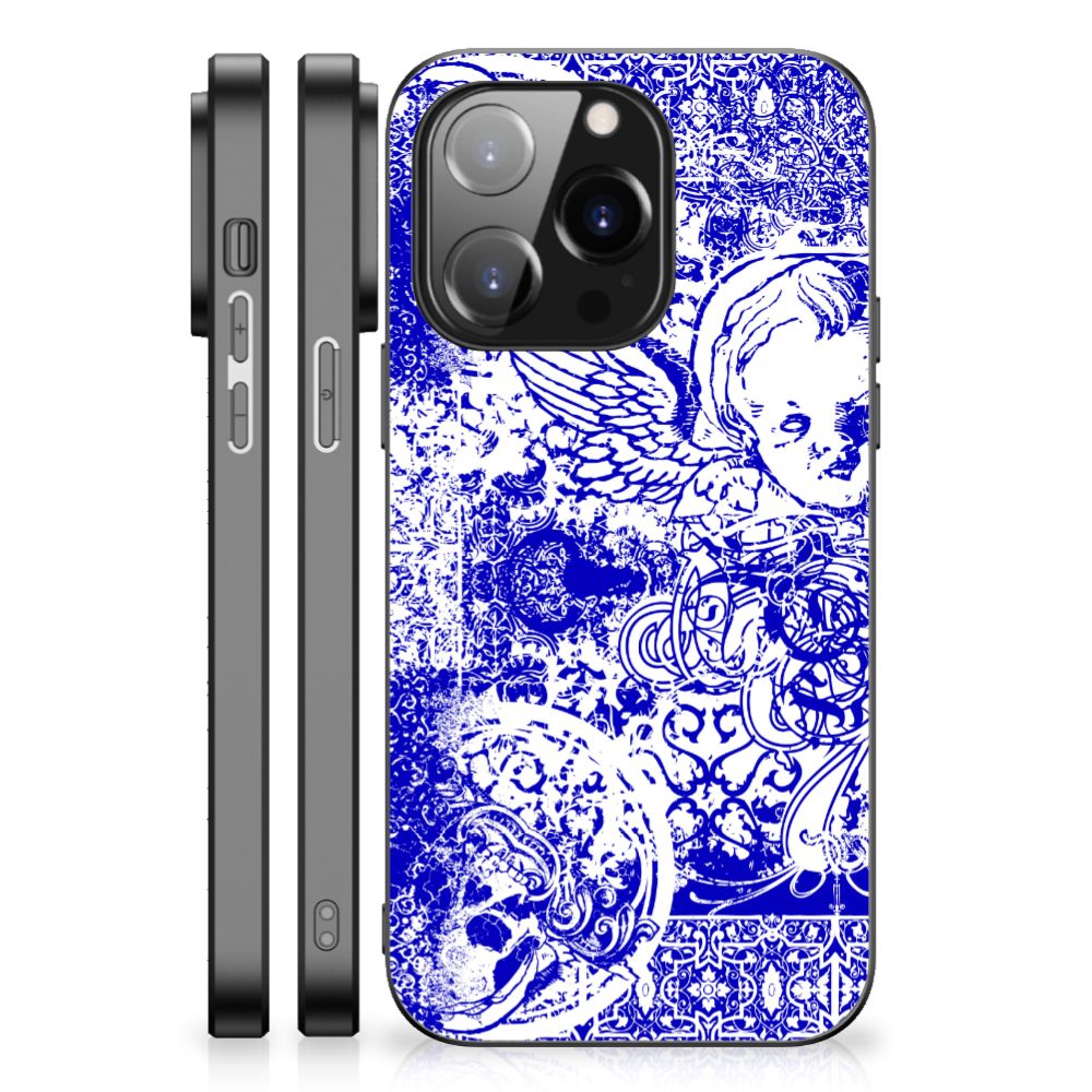 Telefoonhoesje iPhone 14 Pro Angel Skull Blauw B2C Telecom