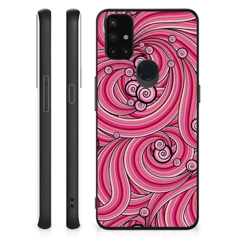 OnePlus Nord N10 5G Leuk Telefoonhoesje Swirl Pink