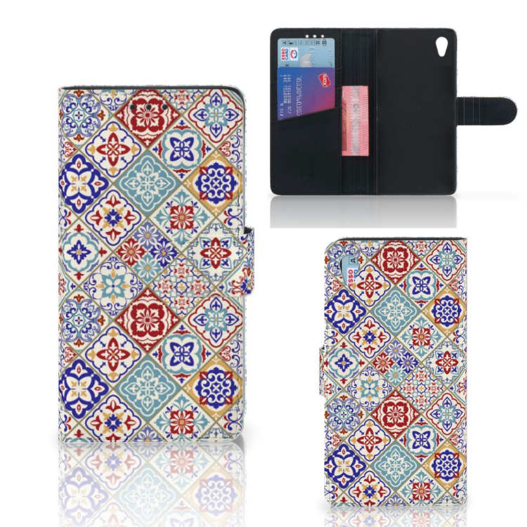 Sony Xperia Z3 Bookcase Tiles Color