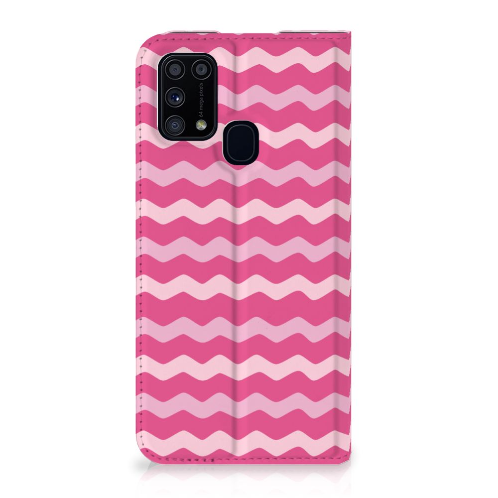 Samsung Galaxy M31 Hoesje met Magneet Waves Pink - B2C Telecom