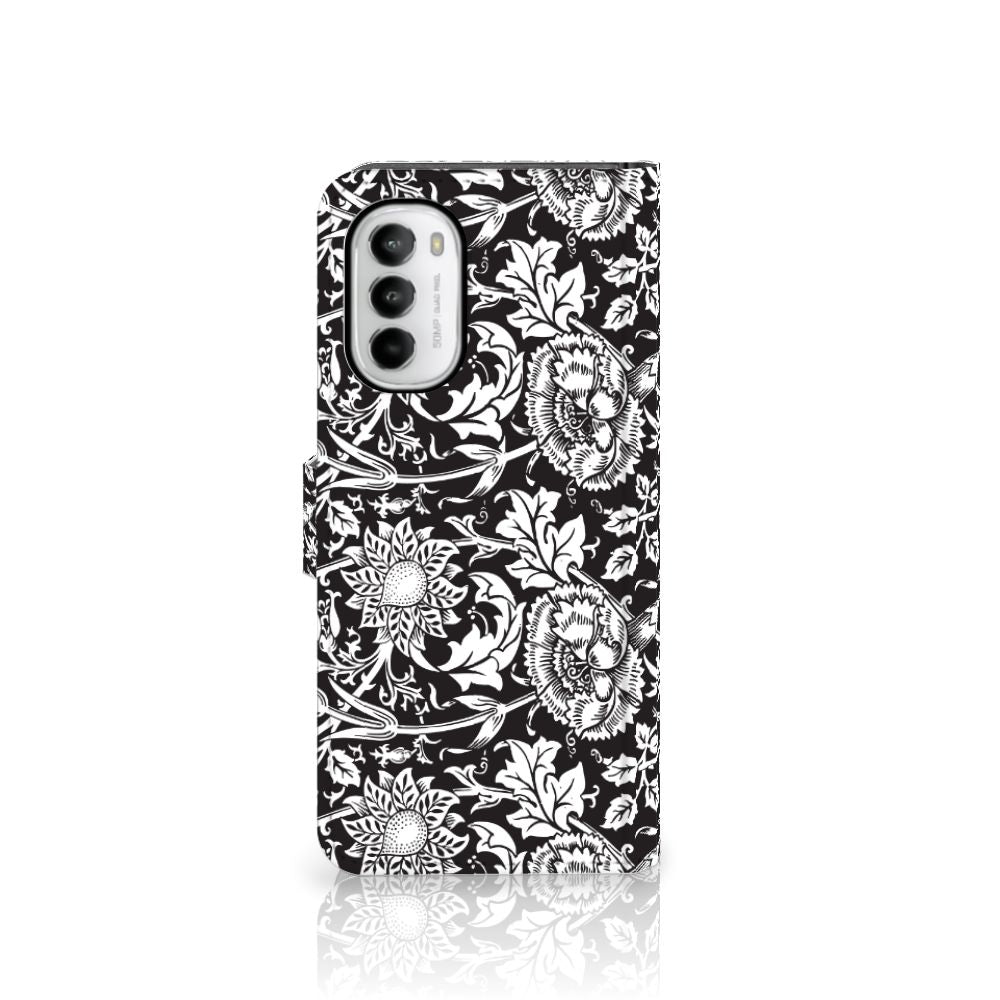 Motorola Moto G52 | Moto G82 Hoesje Black Flowers