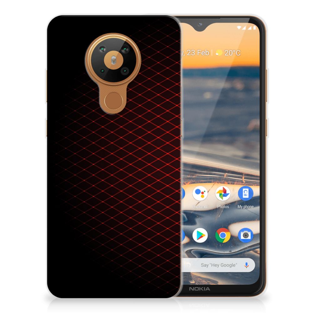 Nokia 5.3 TPU bumper Geruit Rood B2C Telecom