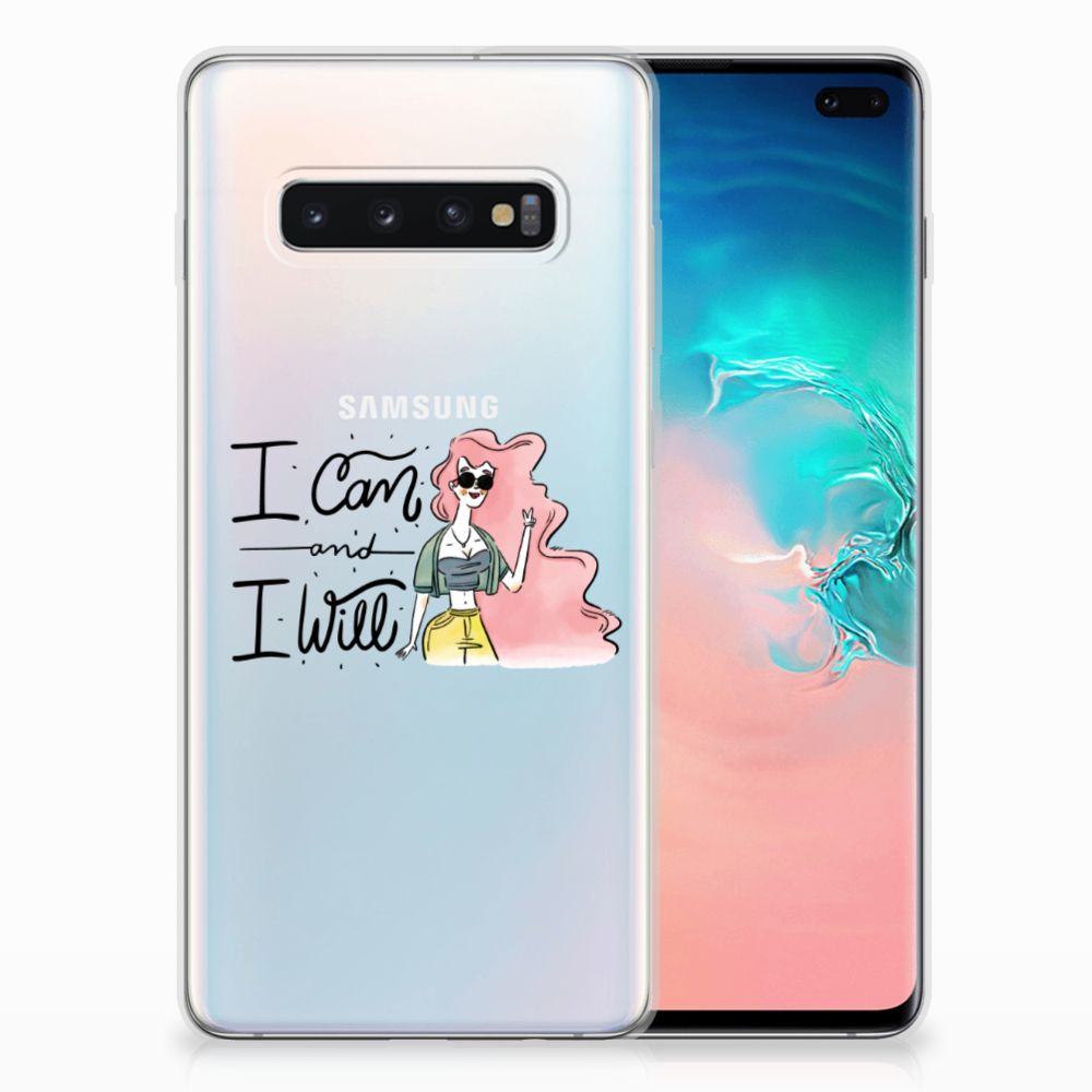 Samsung Galaxy S10 Plus Telefoonhoesje met Naam i Can