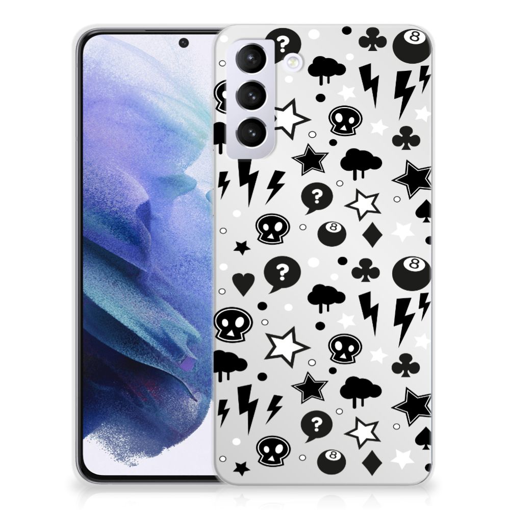 Silicone Back Case Samsung Galaxy S21 Plus Silver Punk B2C Telecom