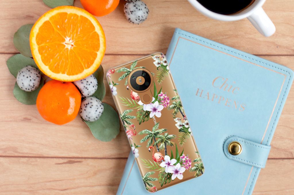 Nokia 5.3 TPU Hoesje Flamingo Palms B2C Telecom