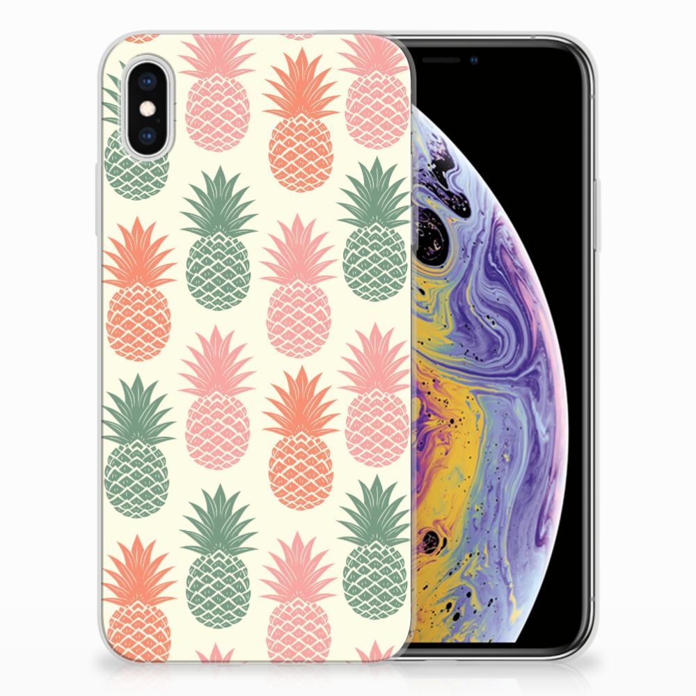 Apple iPhone Xs Max Siliconen Case Ananas