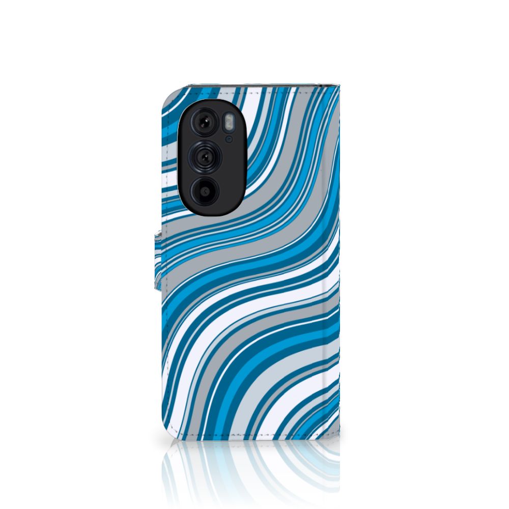 Motorola Edge 30 Pro Telefoon Hoesje Waves Blue