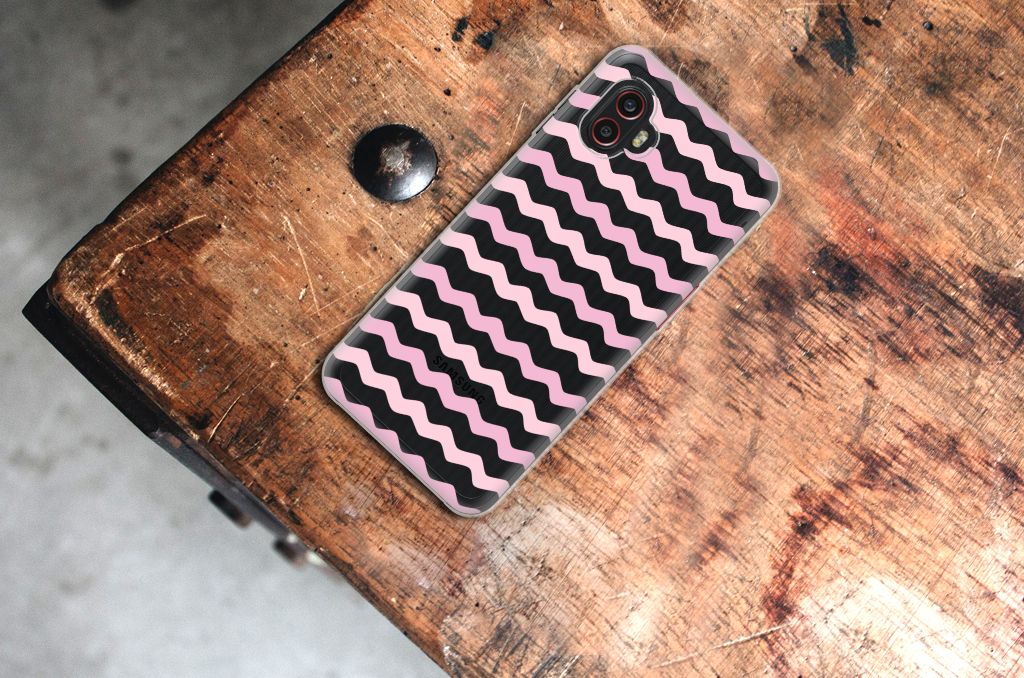 Samsung Galaxy Xcover 6 Pro TPU bumper Waves Roze B2C Telecom