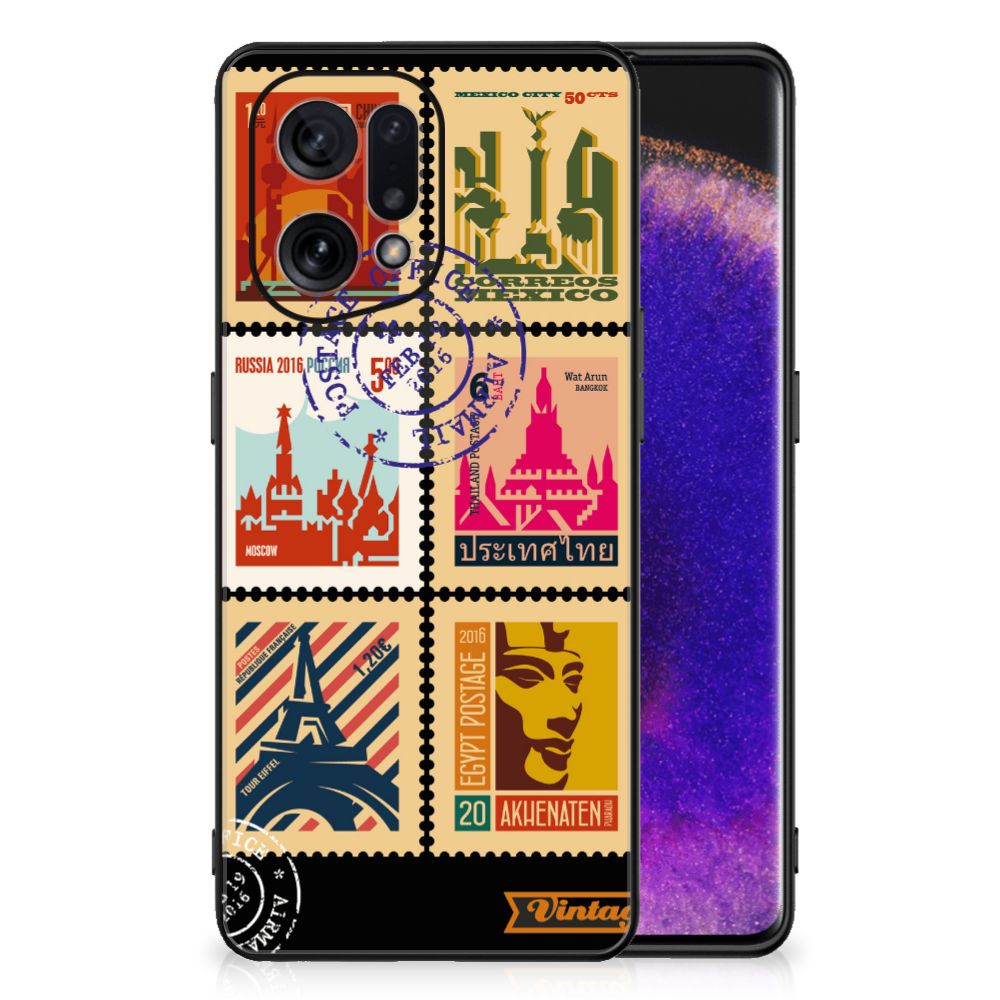 OPPO Find X5 TPU Backcover Postzegels