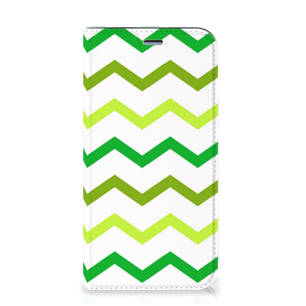 iPhone 12 Mini Hoesje met Magneet Zigzag Groen - B2C Telecom