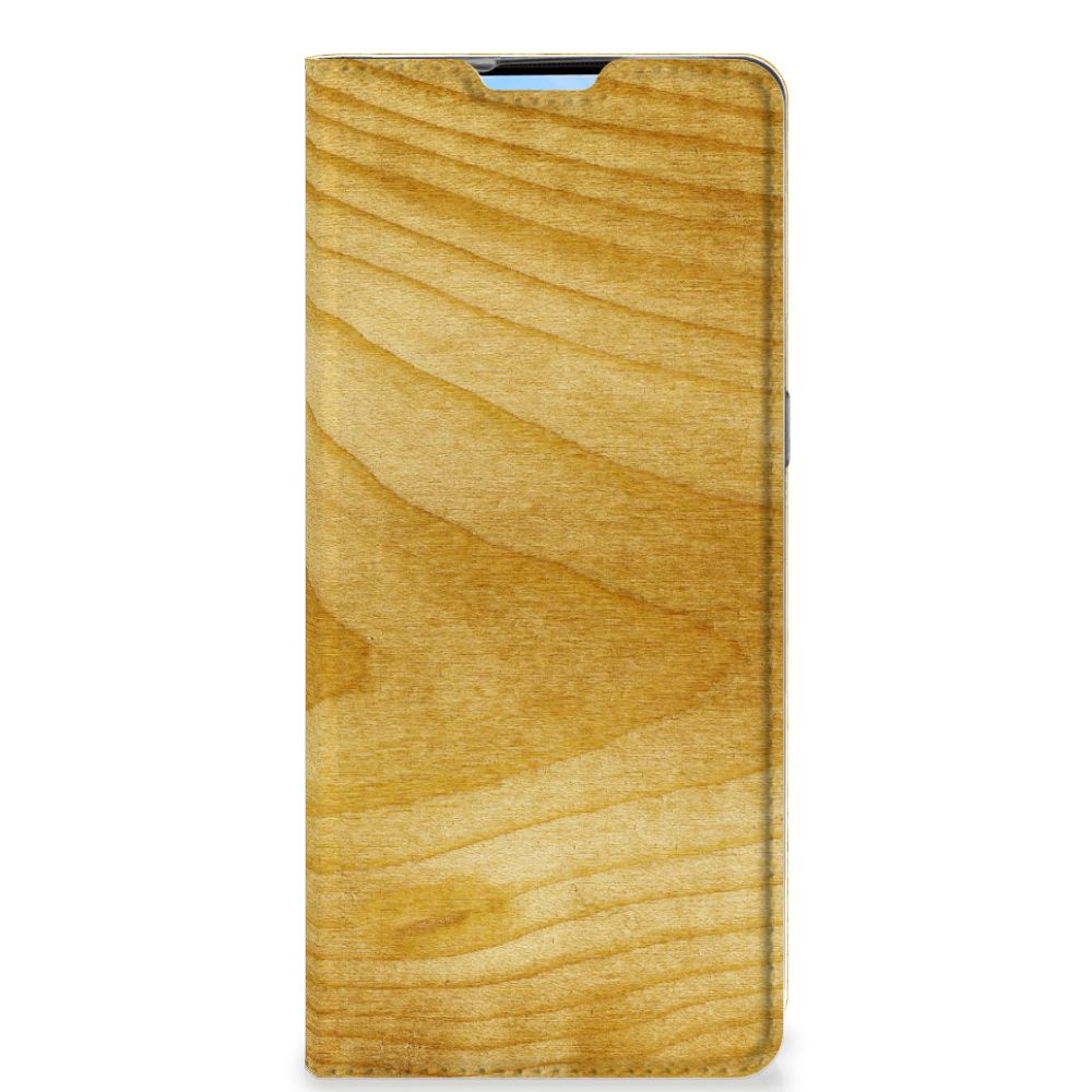 OPPO Reno4 Pro 5G Book Wallet Case Licht Hout - B2C Telecom