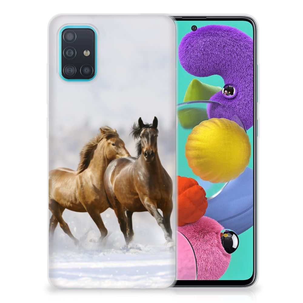 Samsung Galaxy A51 TPU Hoesje Paarden