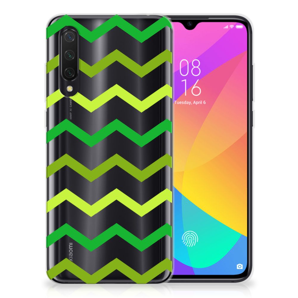 Xiaomi Mi 9 Lite TPU bumper Zigzag Groen B2C Telecom