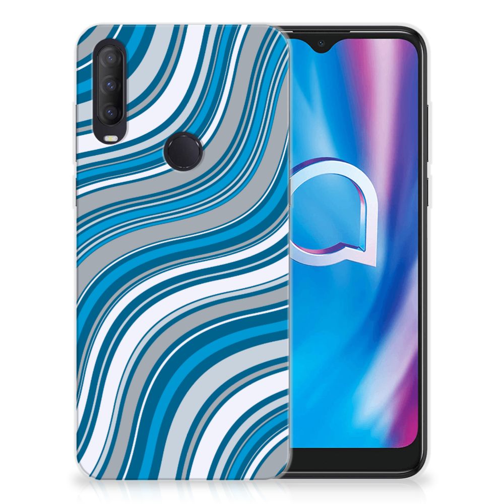 Alcatel 1S (2020) TPU bumper Waves Blue B2C Telecom