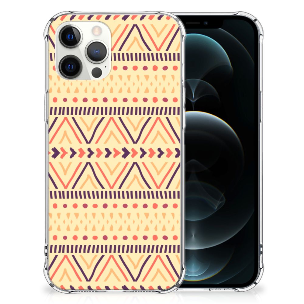 iPhone 12 Pro Max Doorzichtige Silicone Hoesje Aztec Yellow B2C Telecom