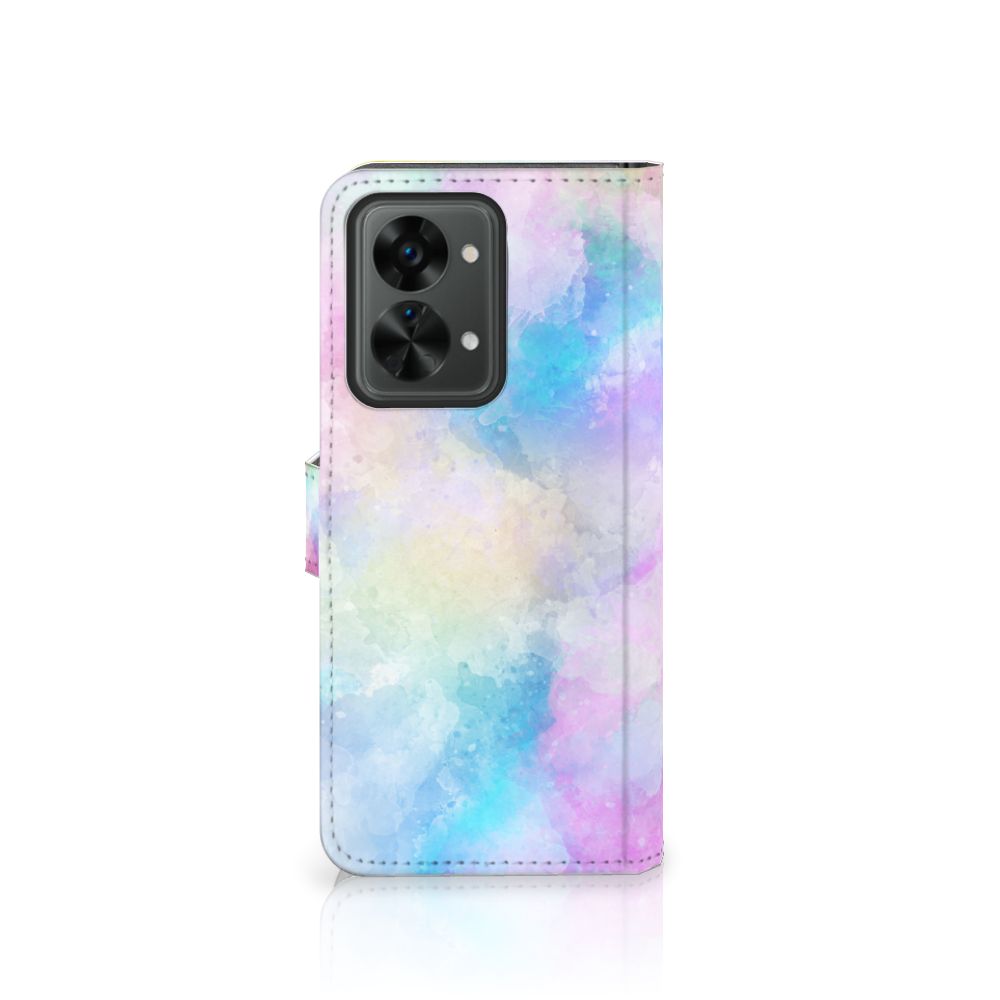 Hoesje OnePlus Nord 2T Watercolor Light met pastelkleuren en unieke watercolor design.