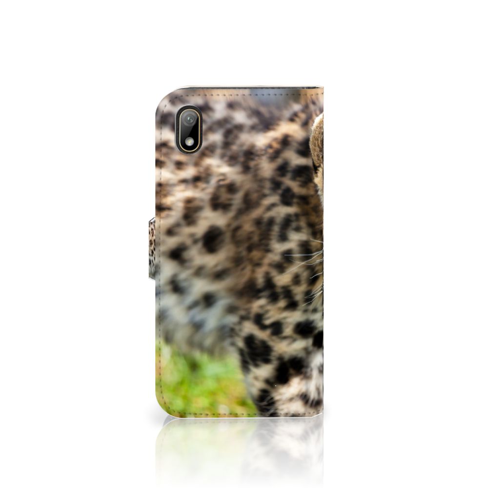 Huawei Y5 (2019) Telefoonhoesje met Pasjes Baby Luipaard