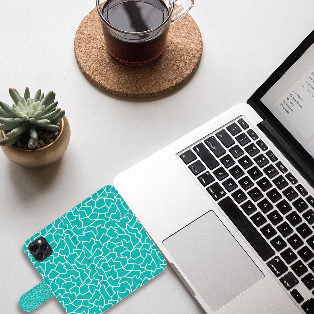 Apple iPhone 11 Pro Hoesje Cracks Blue