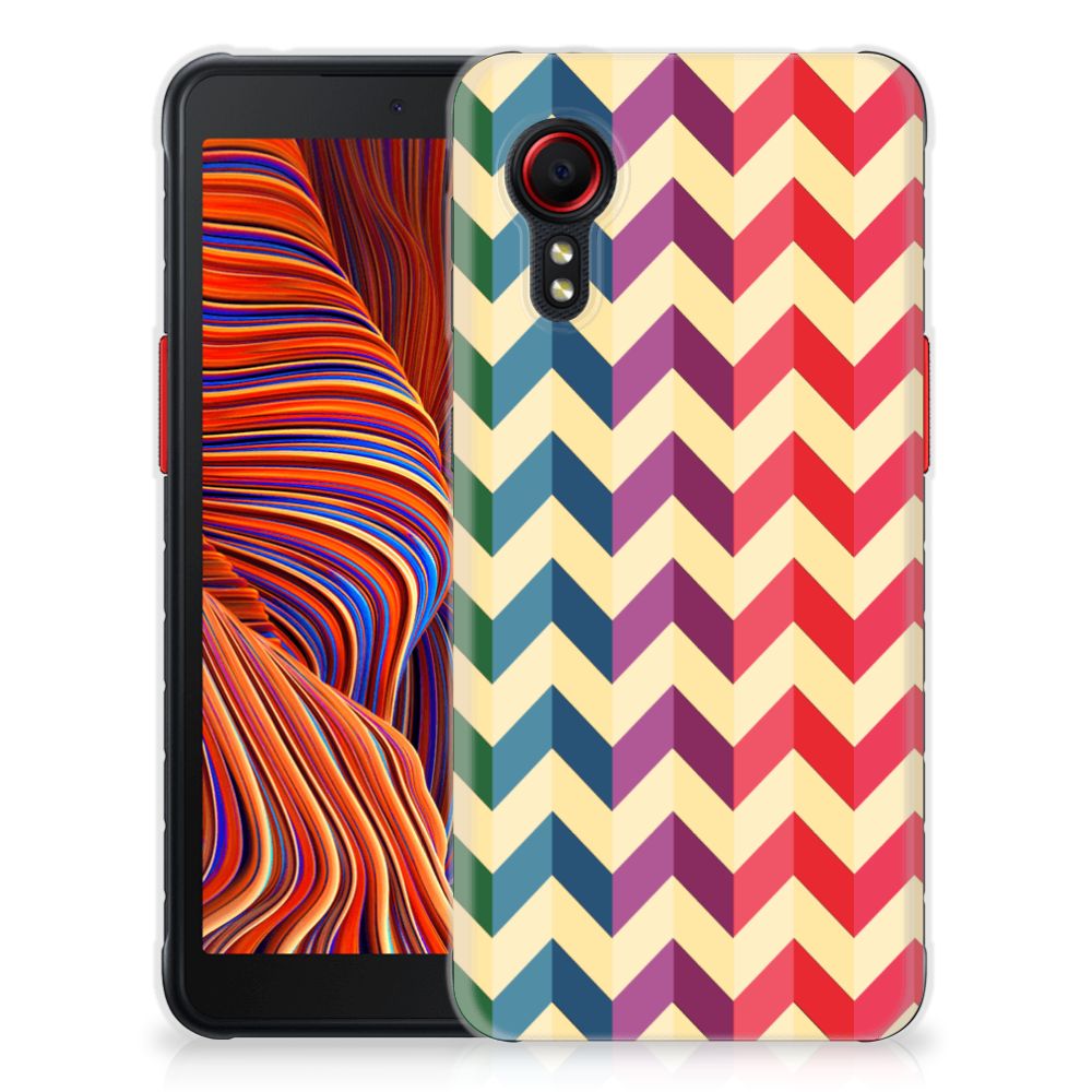 Samsung Galaxy Xcover 5 TPU bumper Zigzag Multi Color