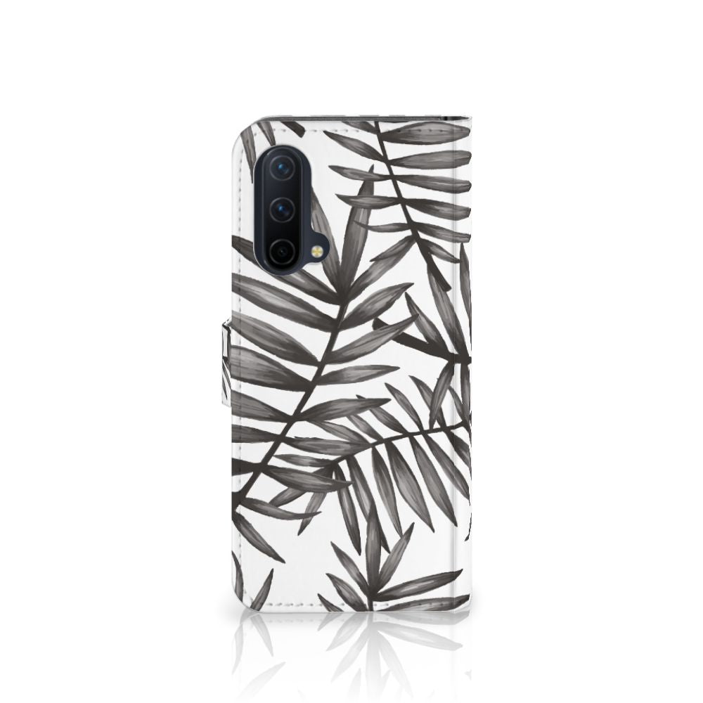 OnePlus Nord CE 5G Hoesje Leaves Grey
