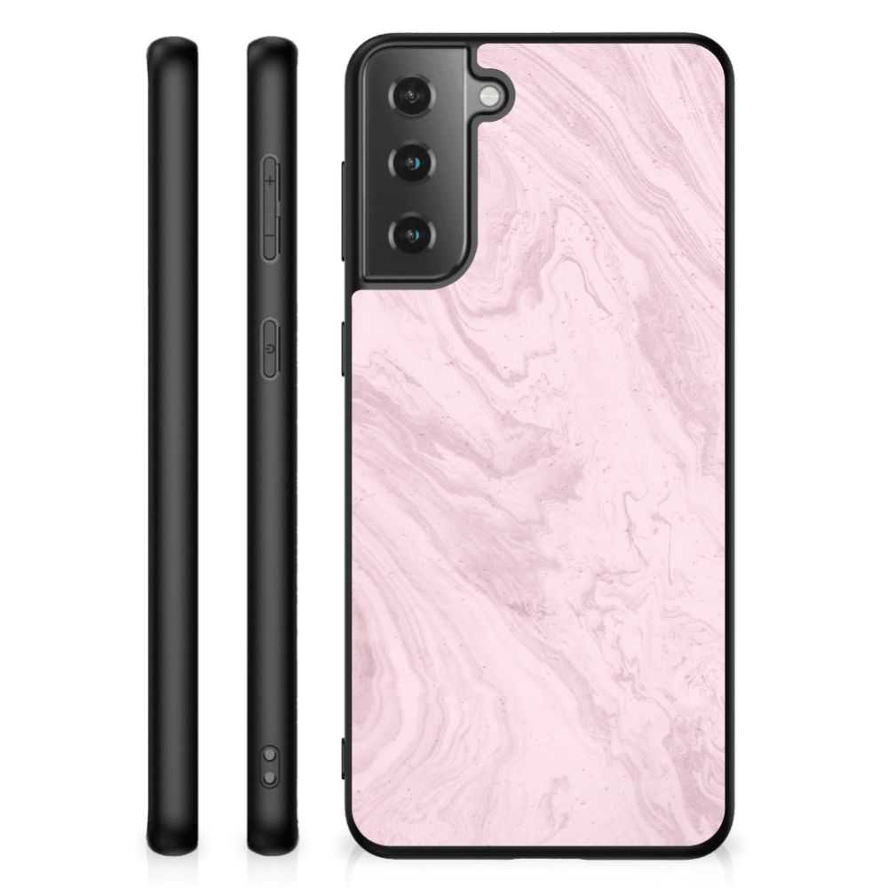 Samsung Galaxy S21 Plus Marmeren Print Telefoonhoesje Marble Pink - Origineel Cadeau Vriendin B2C Telecom